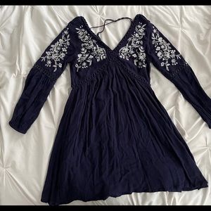 Navy blue long sleeve dress